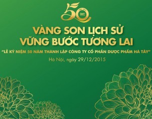 Ha Tay Pharmaceutical Company's 50th anniversary and received the Merit of the Hanoi People's Committee